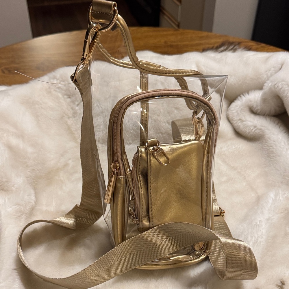 Gold Clear Women Bag Set